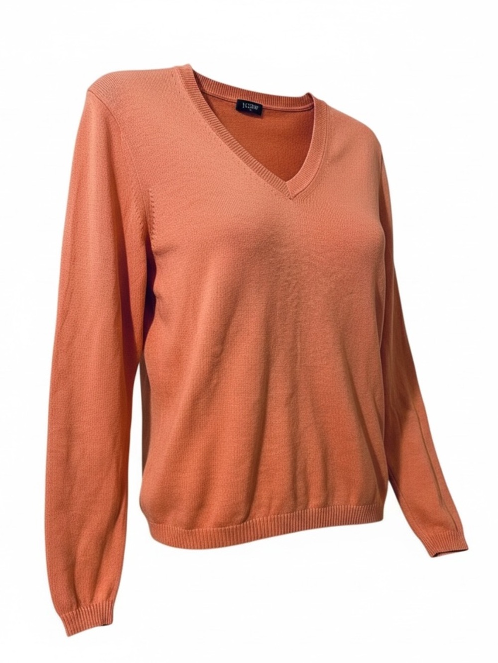 J. CREW light orange v-neck lightweight sweater size Small